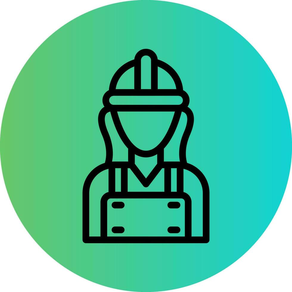 Lady Worker Vector Icon Design