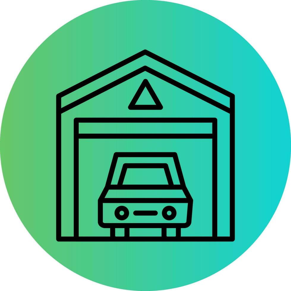 Car Garage Vector Icon Design