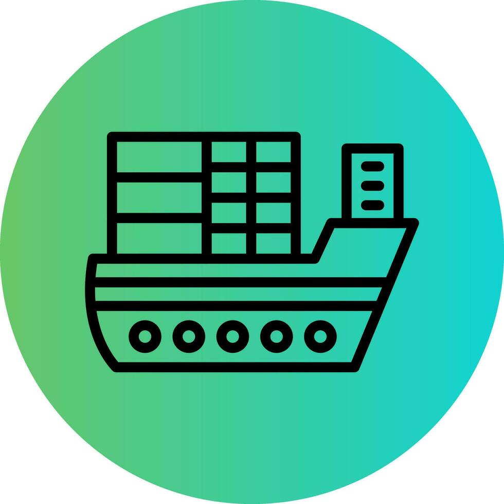 Cargo Ship Vector Icon Design