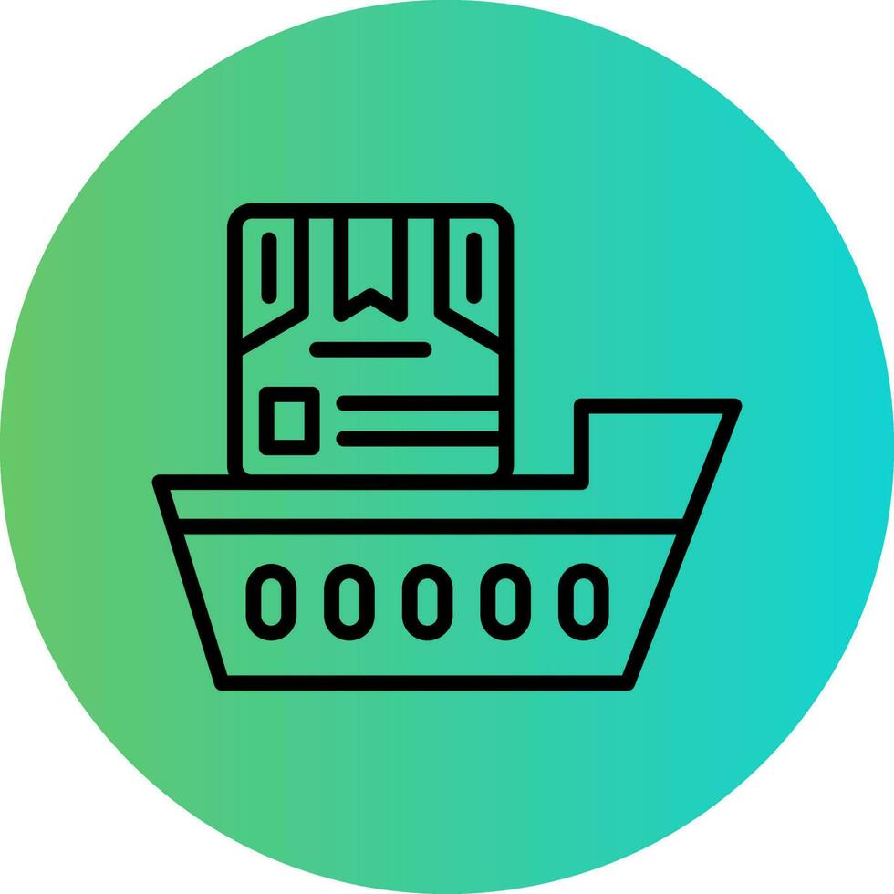 Shipping Boat Vector Icon Design