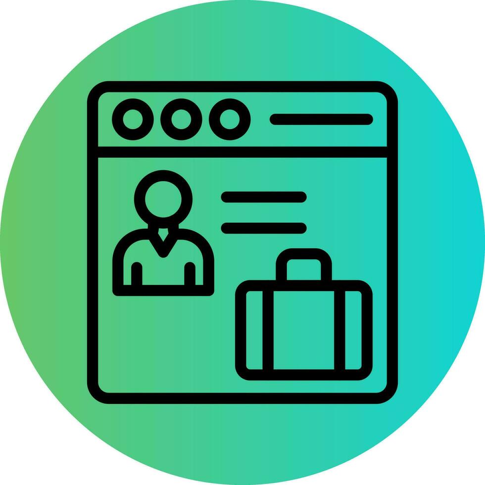 Web Portfolio Vector Icon Design