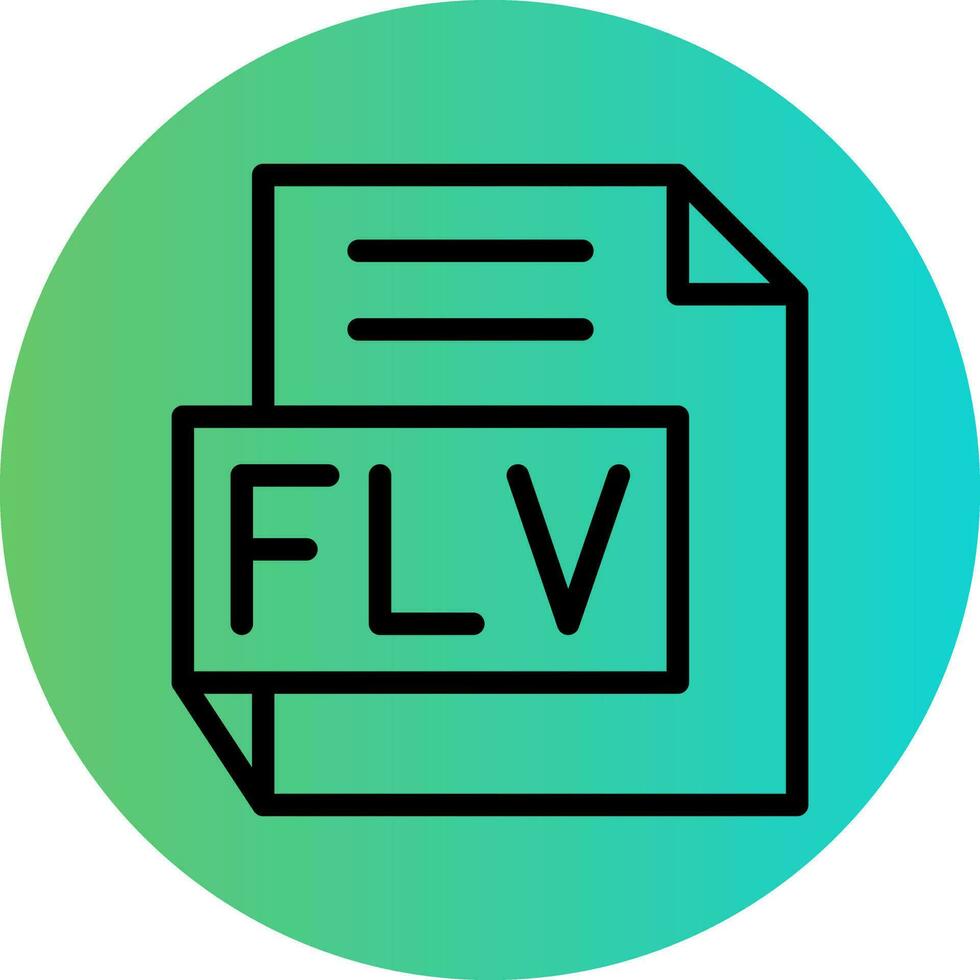 flv vector icono diseño