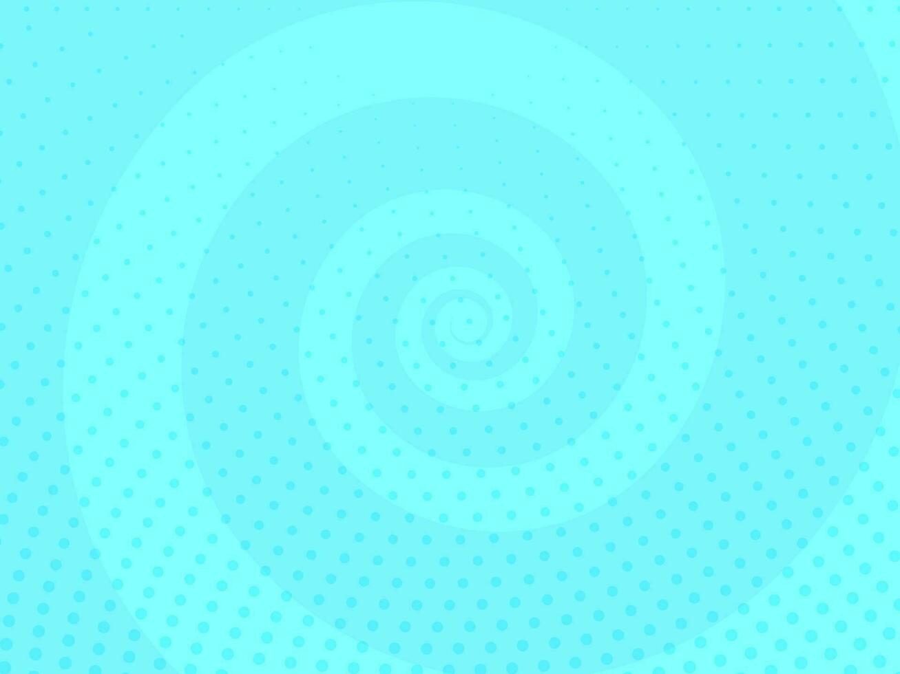 Cyan Swirl Dotted Pattern Background. vector