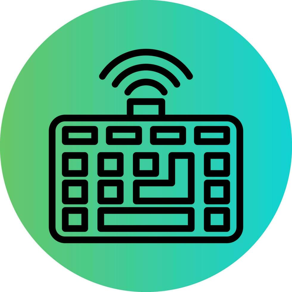 Wireless Keyboard Vector Icon Design