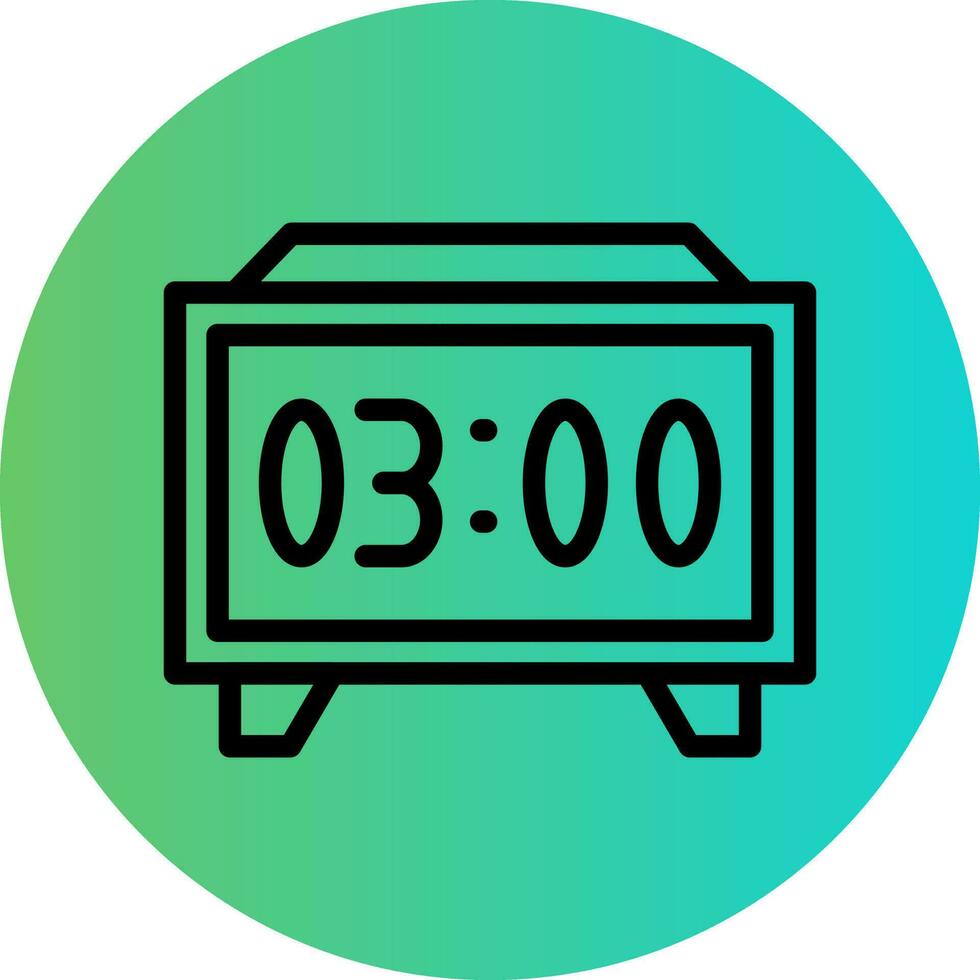 Digital Clock Vector Icon Design