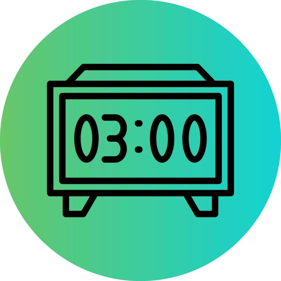 Digital Clock Vector Icon Design