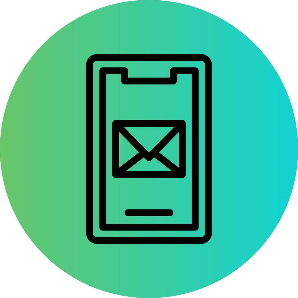 Mobile Mail Vector Icon Design