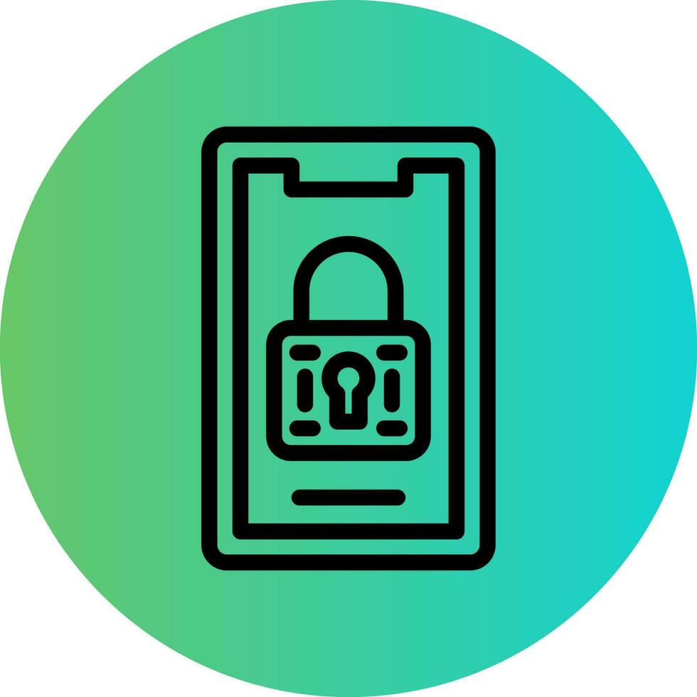 Mobile Lock Vector Icon Design
