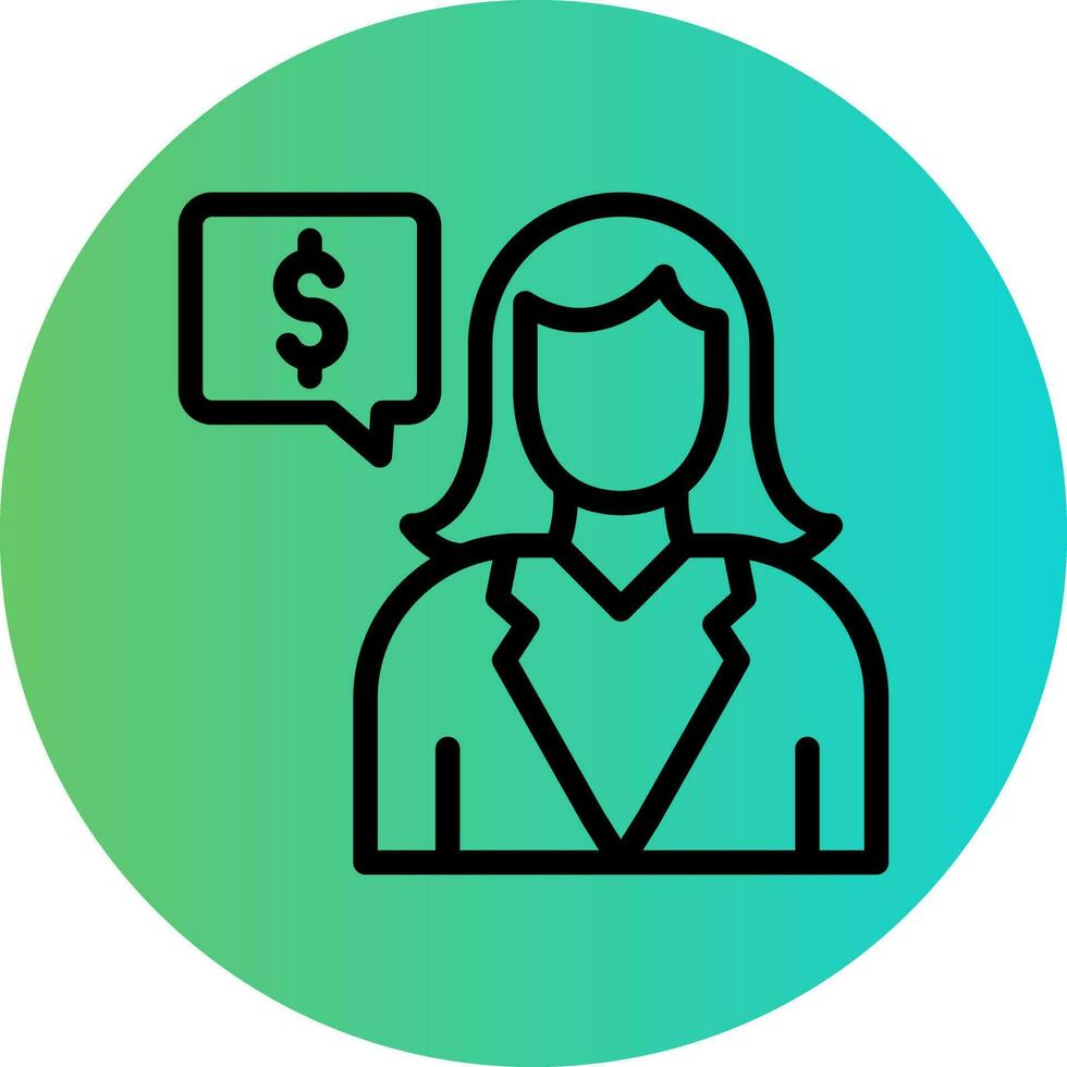 Female Advisor Vector Icon Design