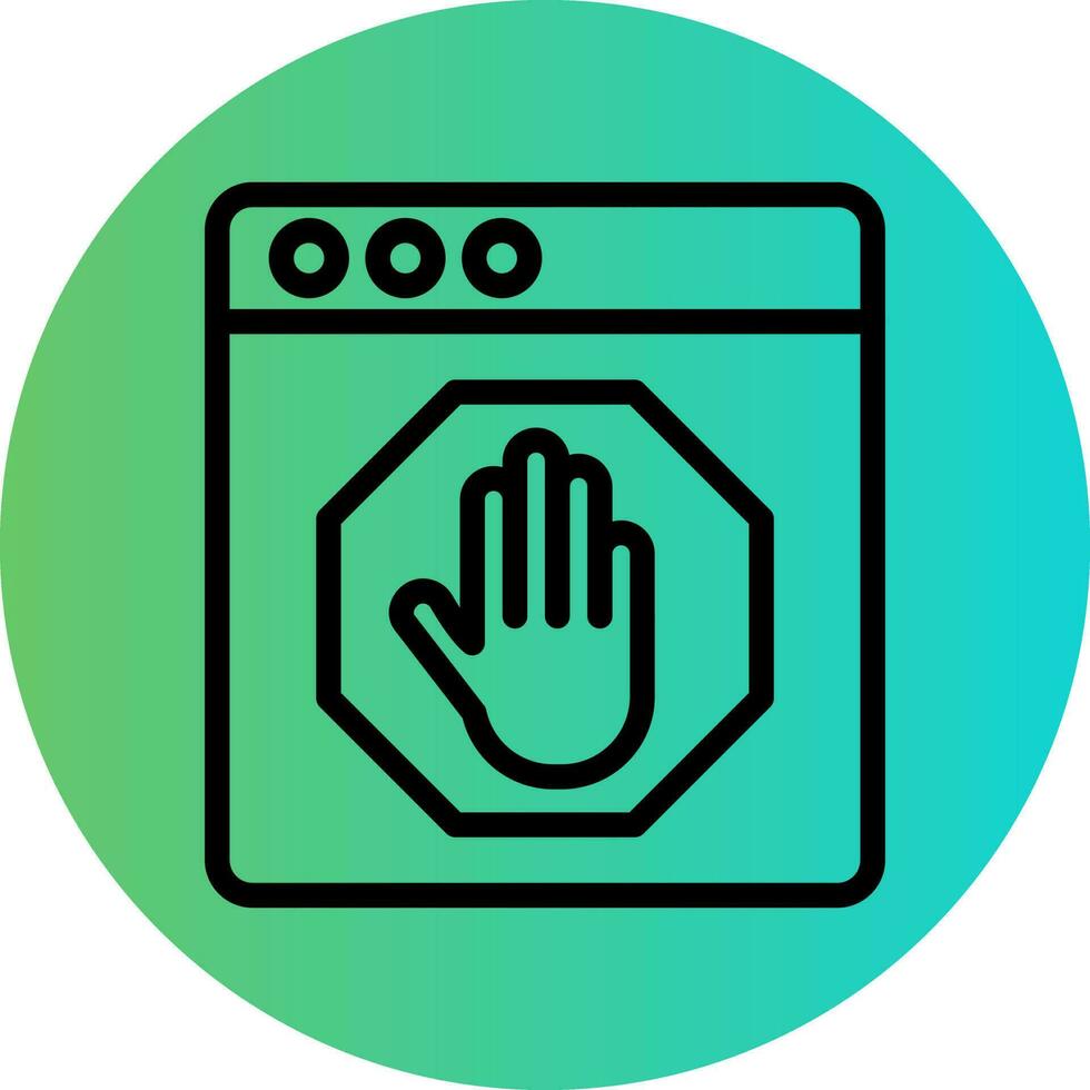 AD Blocker Vector Icon Design