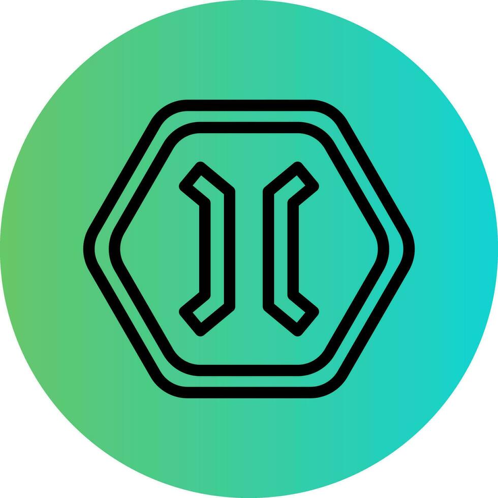 Narrow Bridge Vector Icon Design