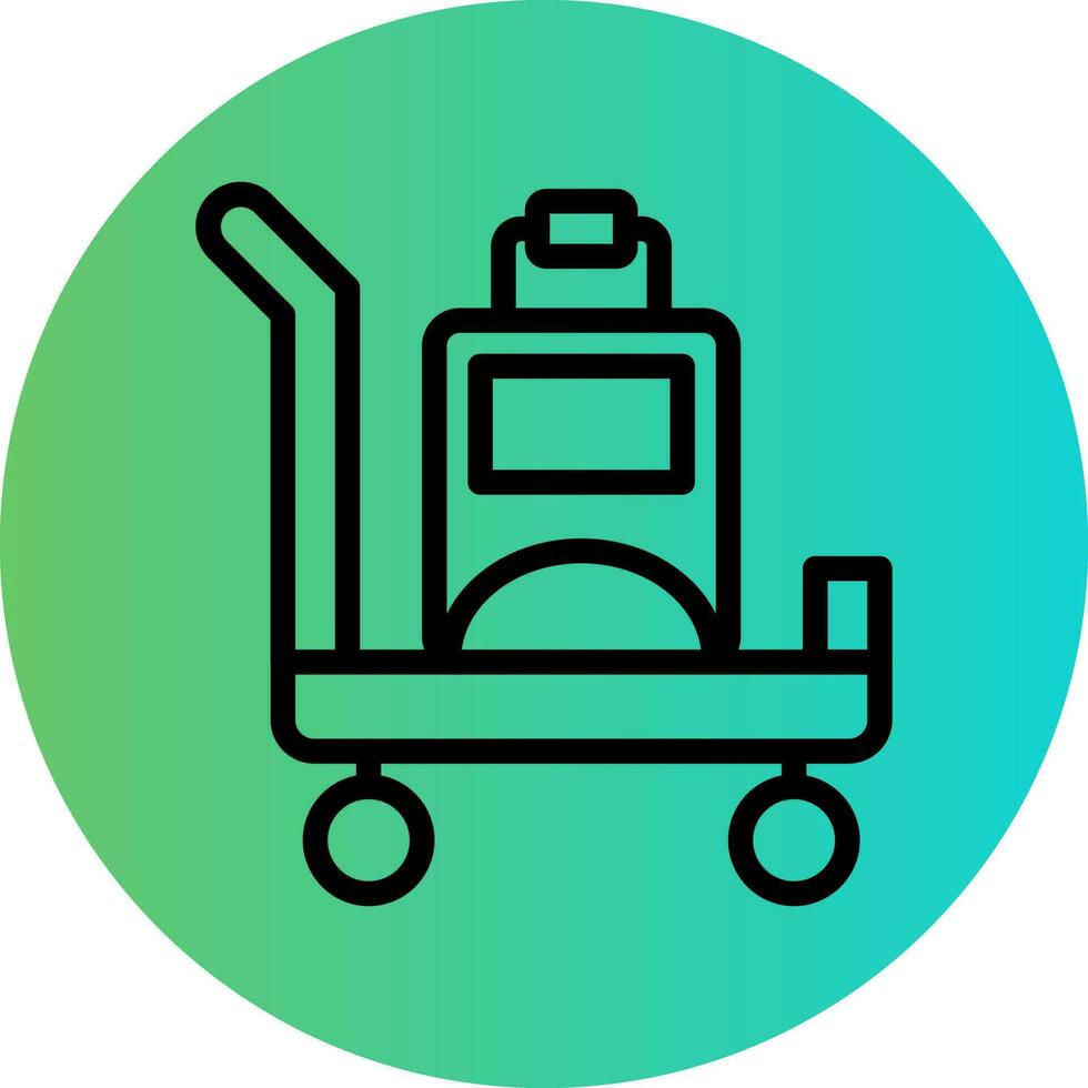 Airport Cart Vector Icon Design