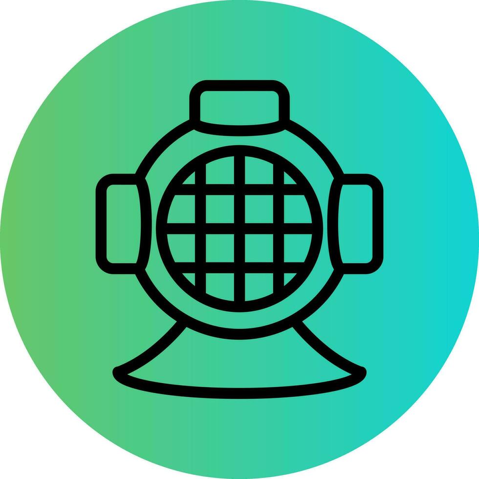 Diving Helmet Vector Icon Design