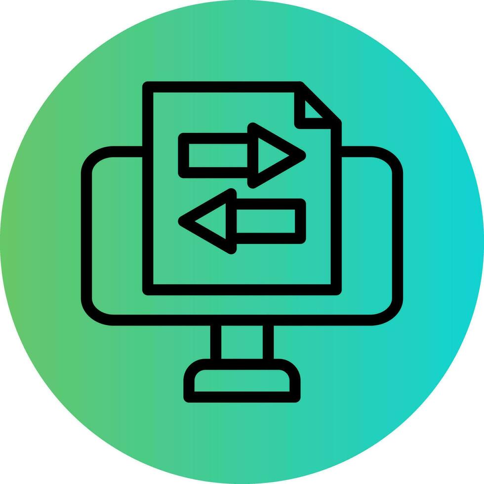 Online File Transfer Vector Icon Design