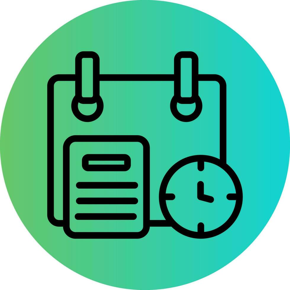 Time Plan Vector Icon Design