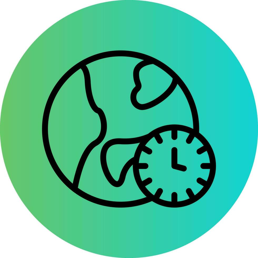 Time Zone Vector Icon Design