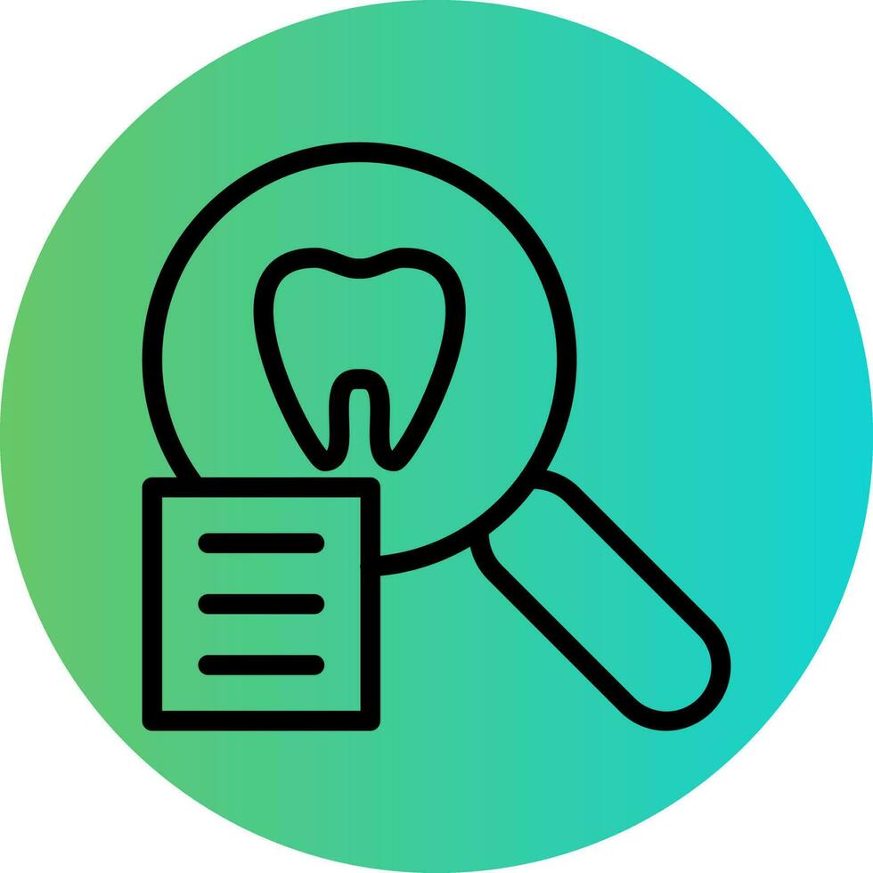 Tooth Analysis Vector Icon Design
