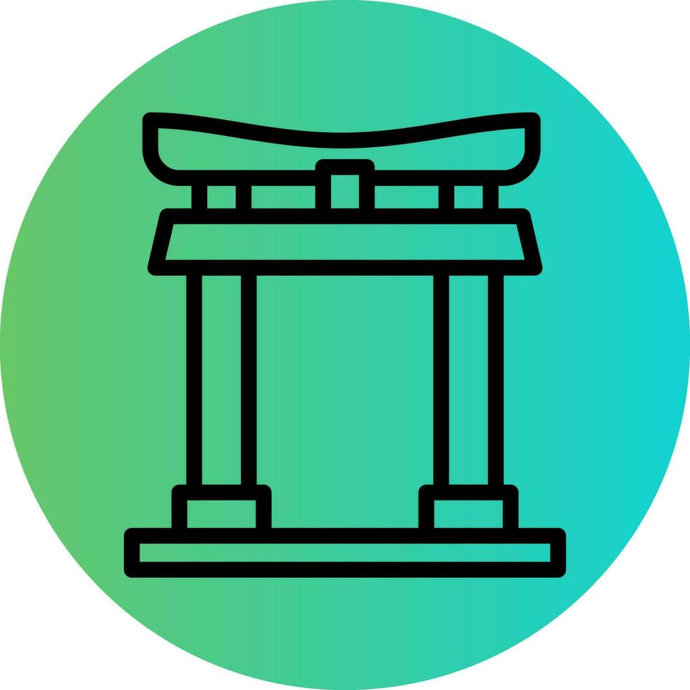 Torii Gate Vector Icon Design