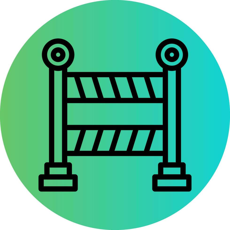 Construction Barrier Vector Icon Design