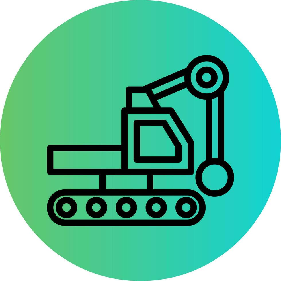 Demolition Crane Vector Icon Design