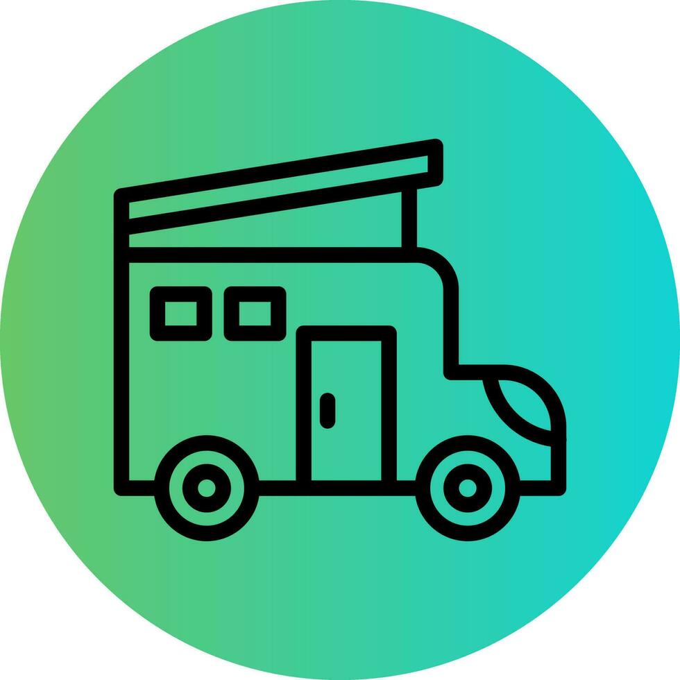 Camper Van Vector Icon Design