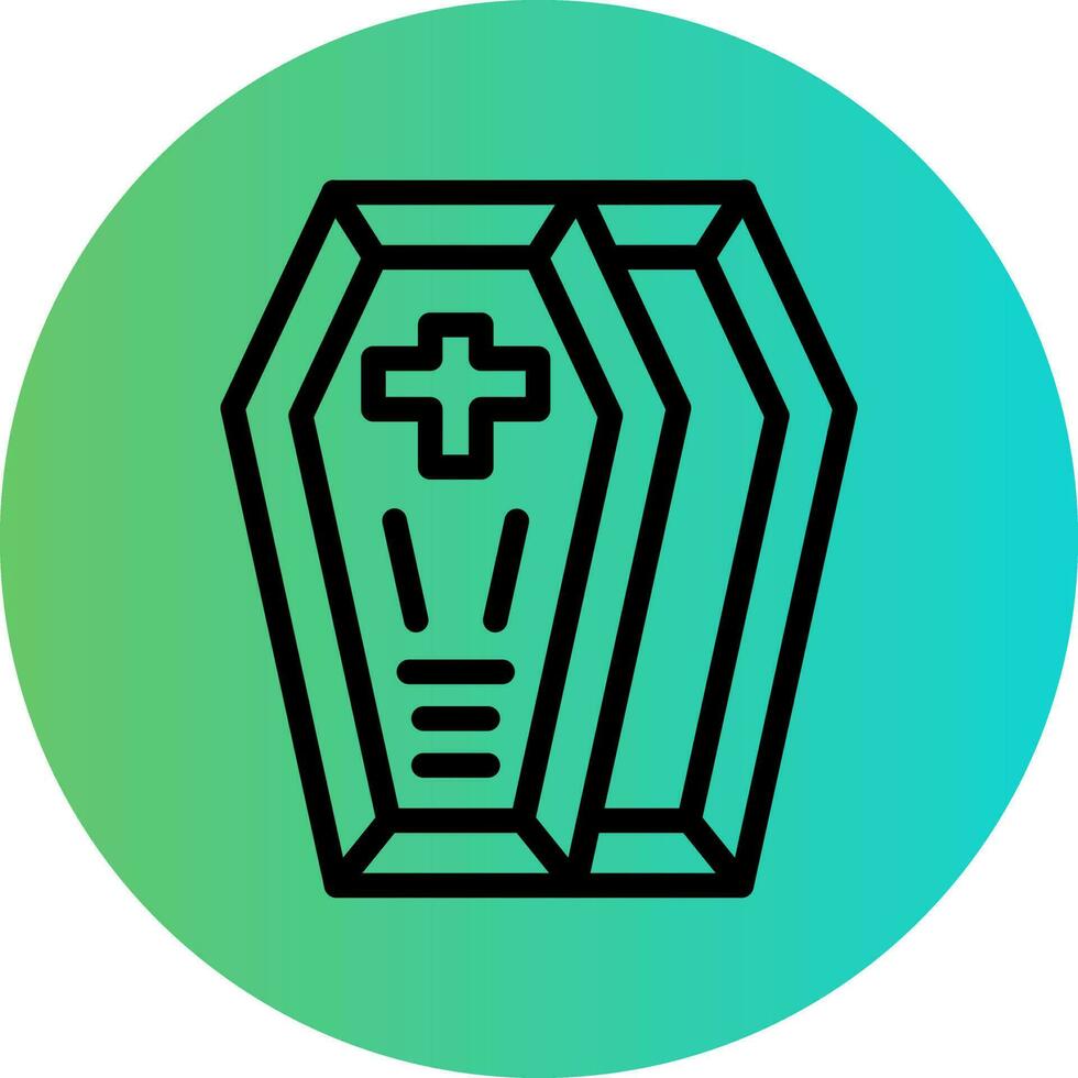 Coffin Vector Icon Design