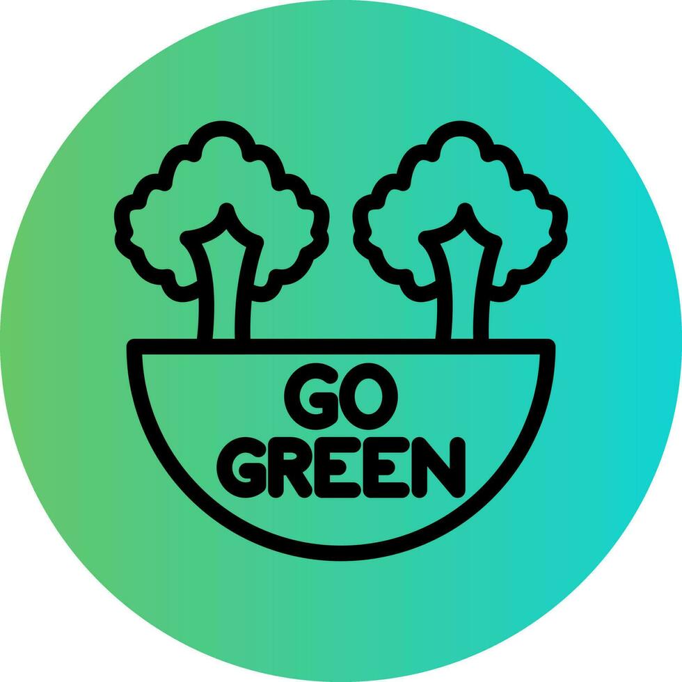 Go Green Vector Icon Design