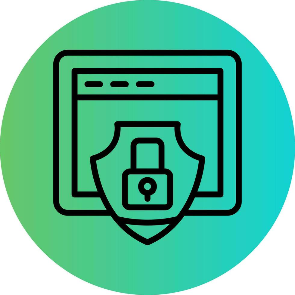 Website Security Vector Icon Design