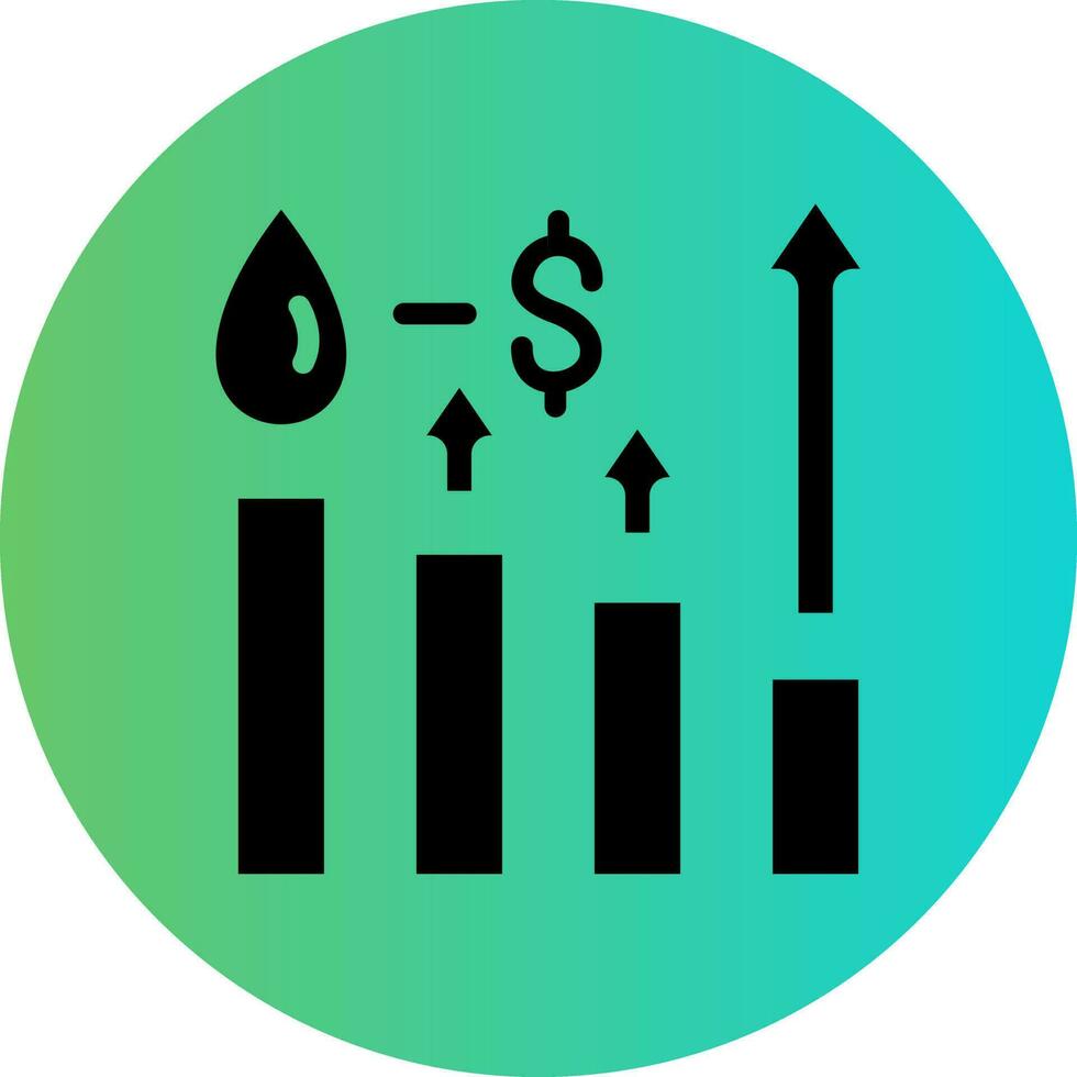 Oil Price Increase Vector Icon Design