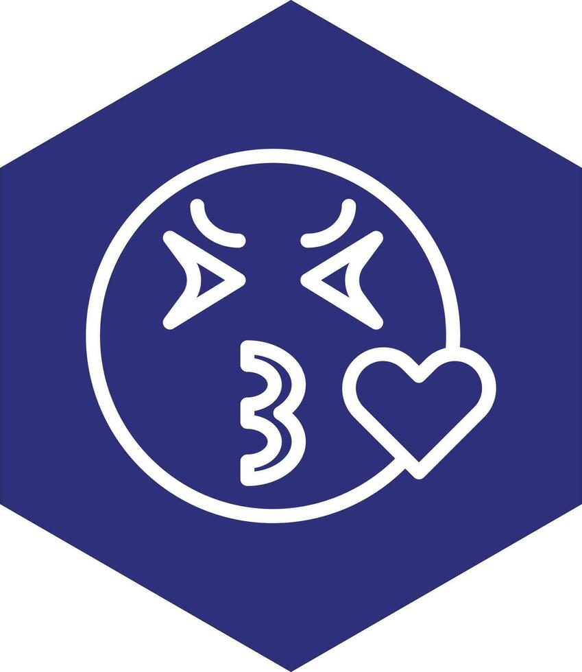 diseño de icono de vector de beso