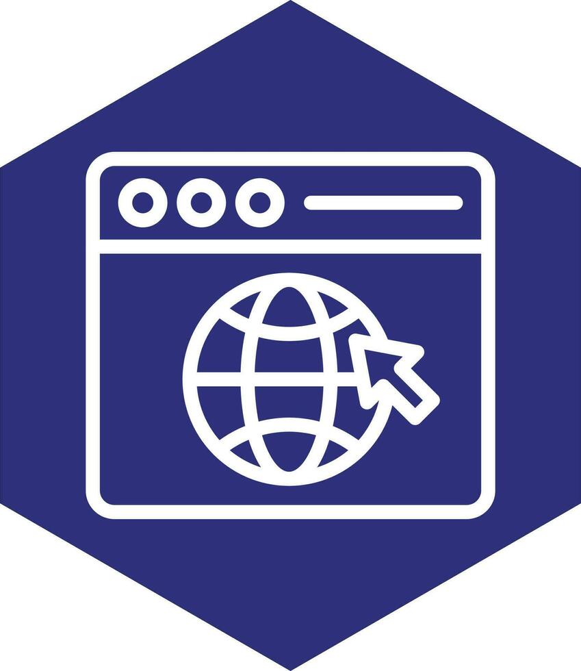 diseño de icono de vector de navegador web