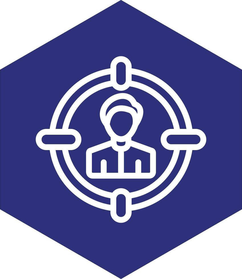 diseño de icono de vector de audiencia objetivo