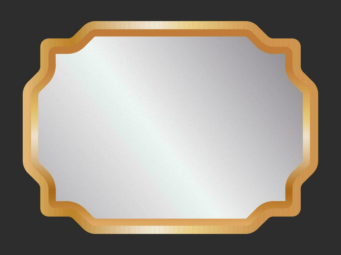 Empty Vintage Frame Element On Black Background. vector