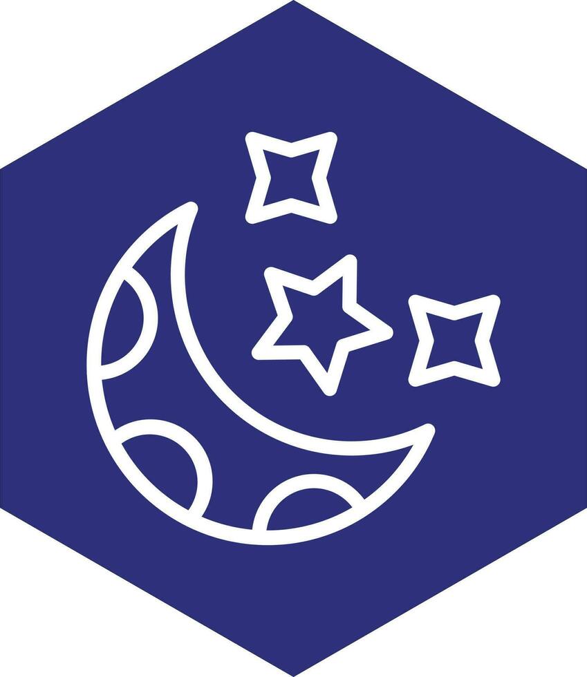 Crescent Moon Vector Icon Design