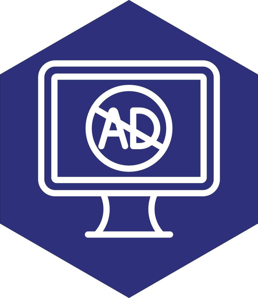 Ad Blocker Vector Icon Design