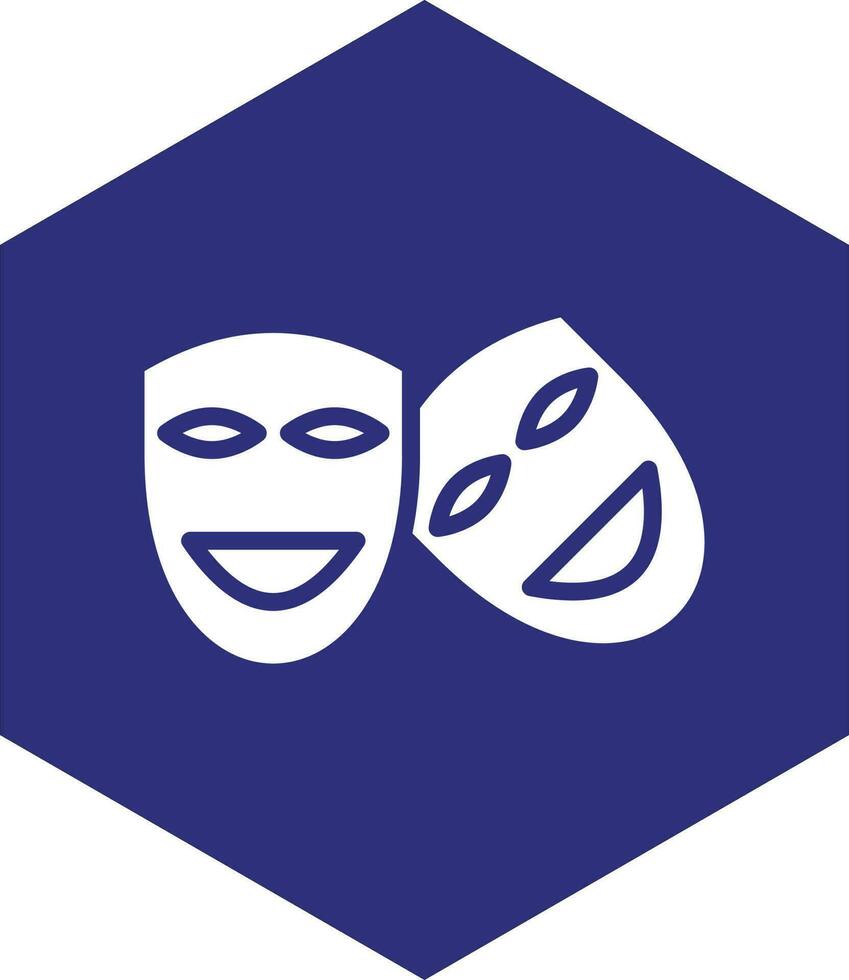 Theatre Mask Vector Icon design