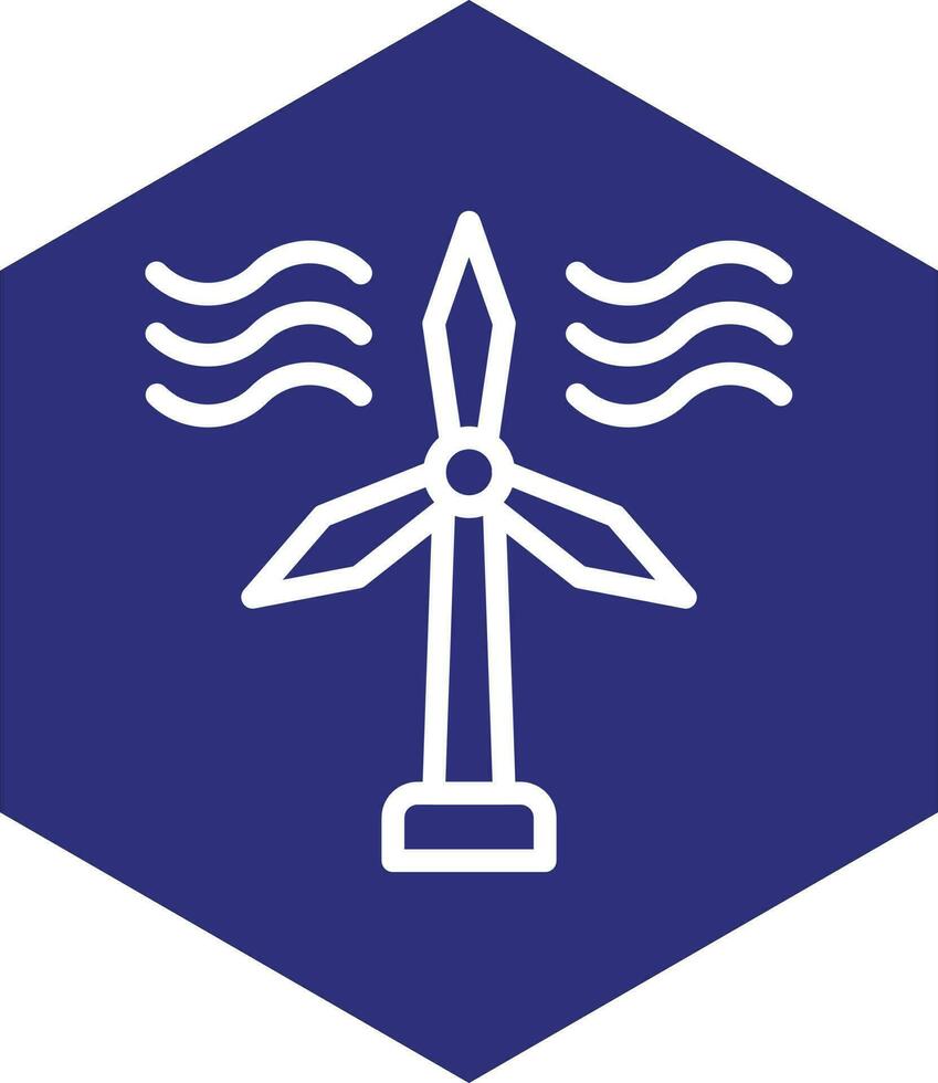 Wind Turbine Vector Icon Design