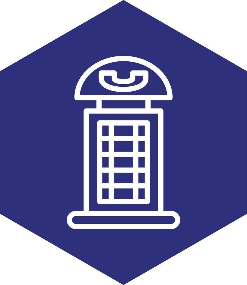 Phone Booth Vector Icon Design