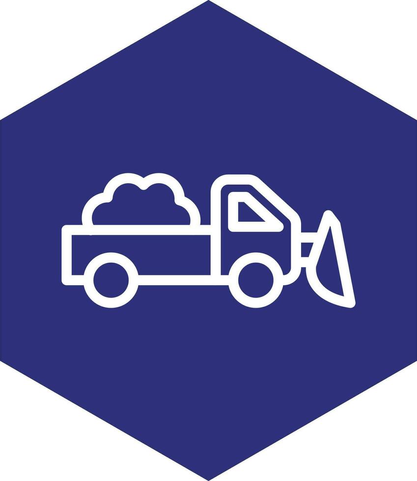 Snowplow Vector Icon Design