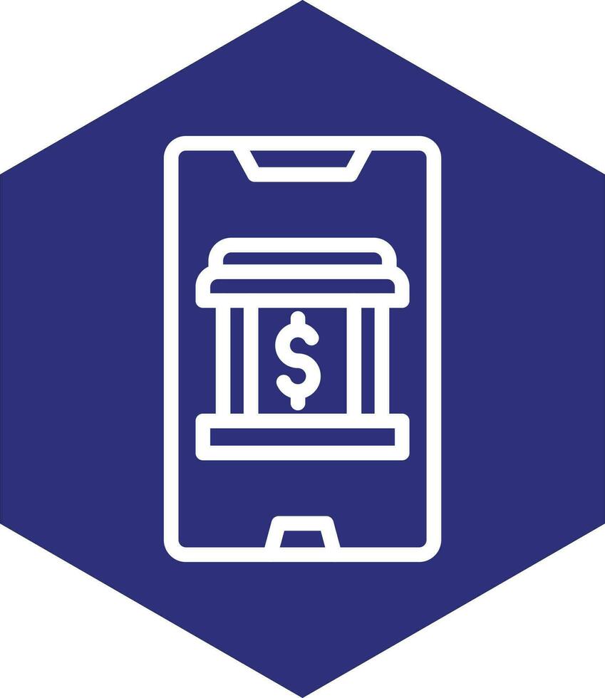 Mobile Banking Vector Icon Design