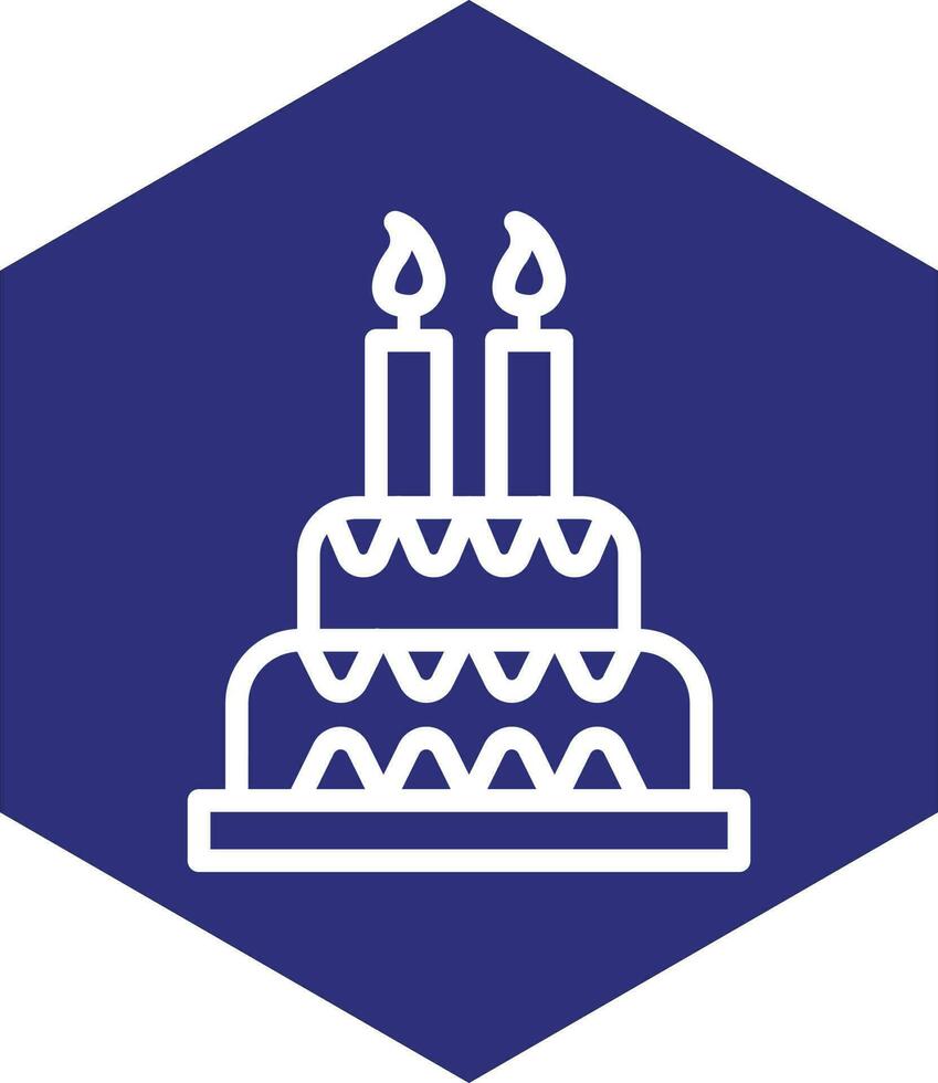 diseño de icono de vector de pastel de cumpleaños