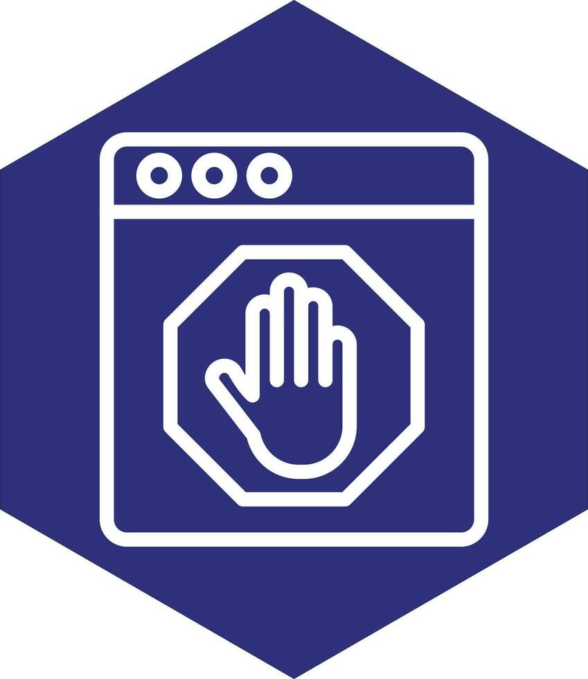 AD Blocker Vector Icon Design