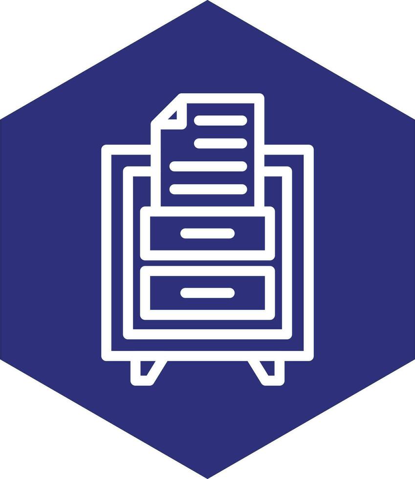 File Drawer Vector Icon Design