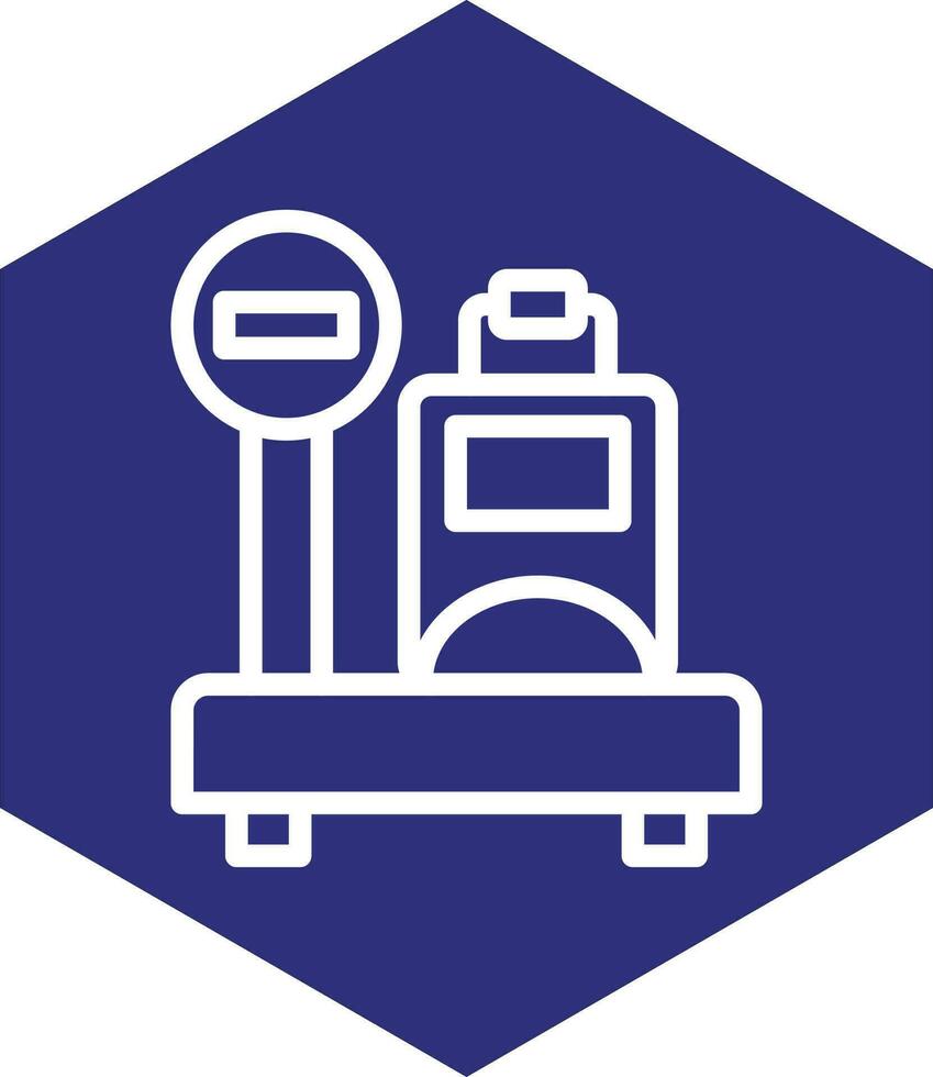 Luggage Scale Vector Icon Design