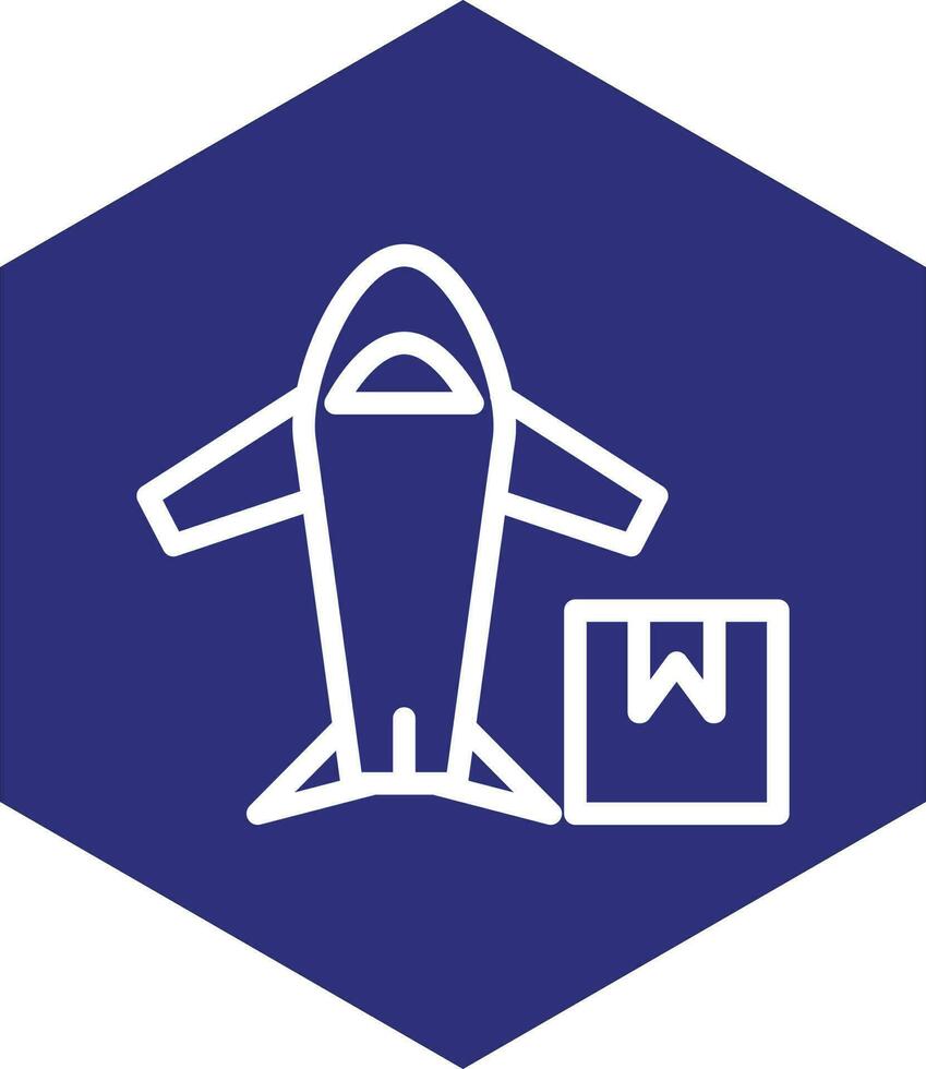 Airplane Delivery Vector Icon Design