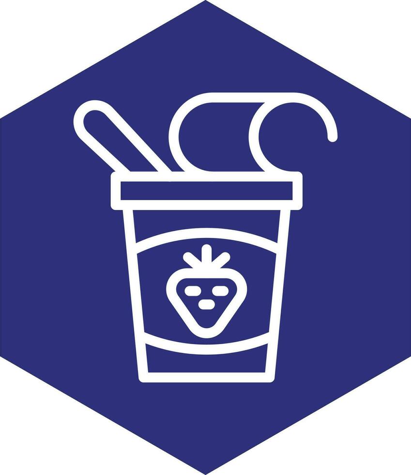 Yogurt Vector Icon Design