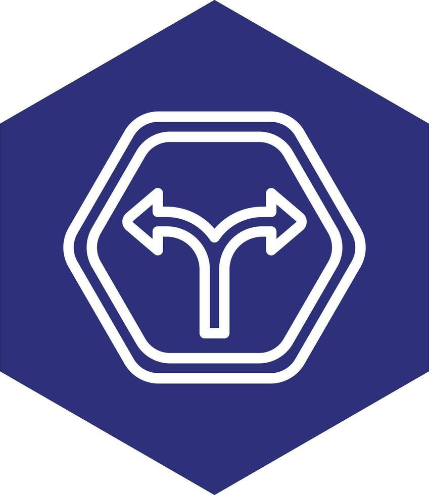 Split Road Vector Icon Design