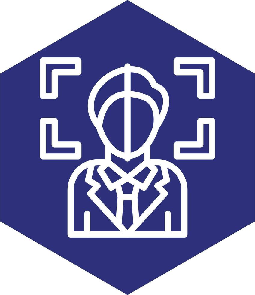 Face Scan Vector Icon Design