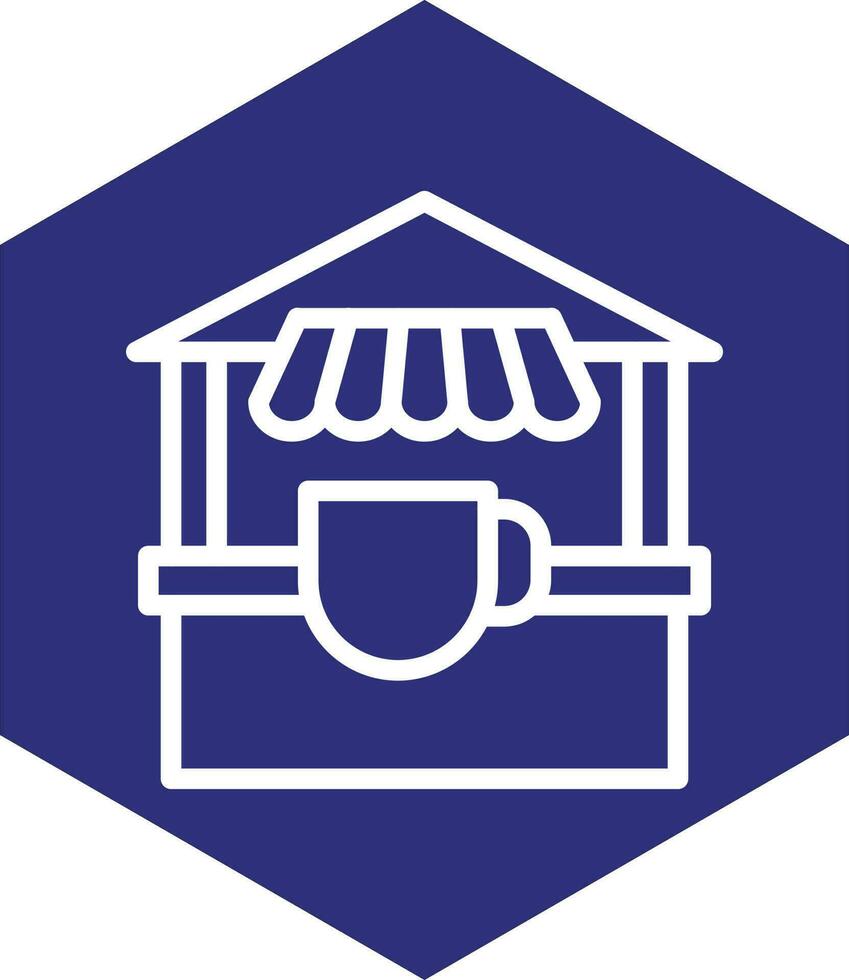 Tea Stall Vector Icon Design