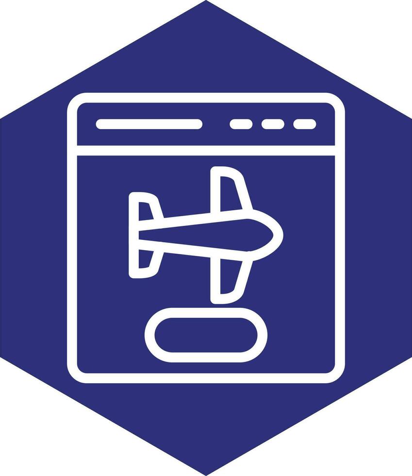 Flight Booking Vector Icon Design